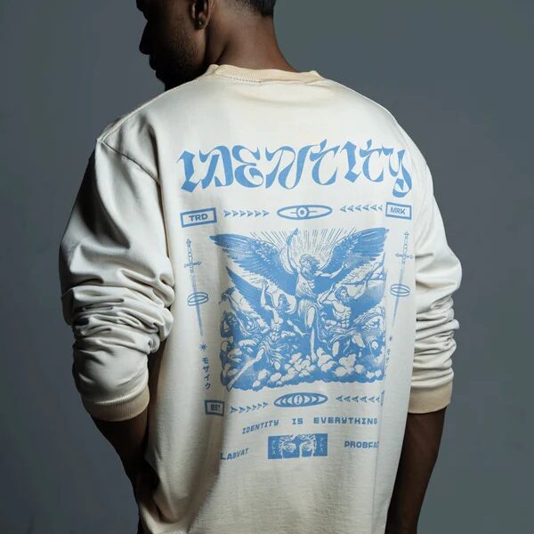 Off White Front Print Sweatshirt