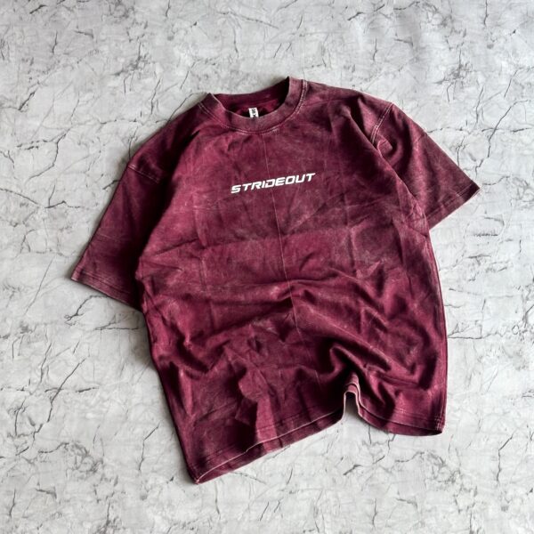 Acid-washed back printed T shirt (Over sized)